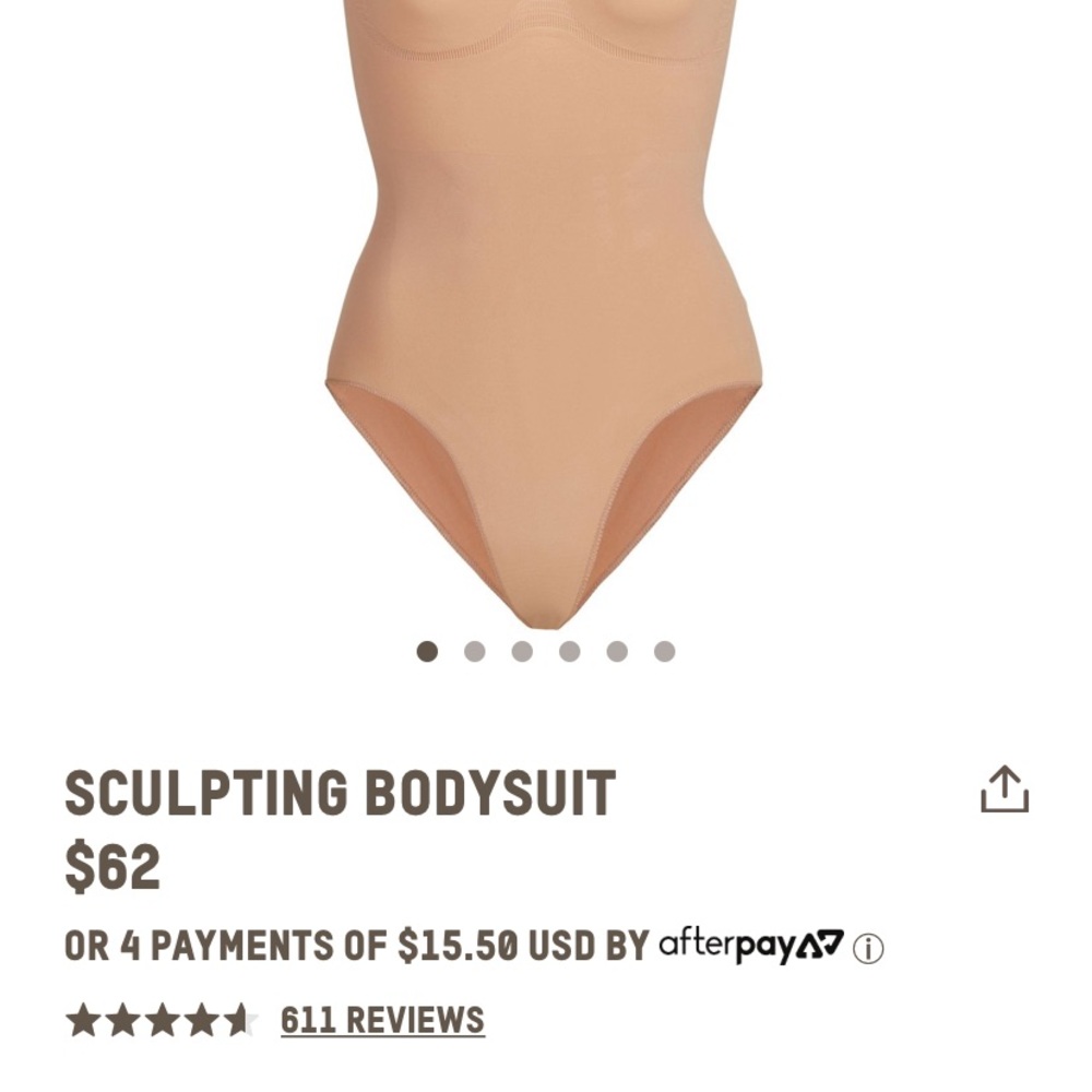 SKIMS sculpting bodysuit ochre